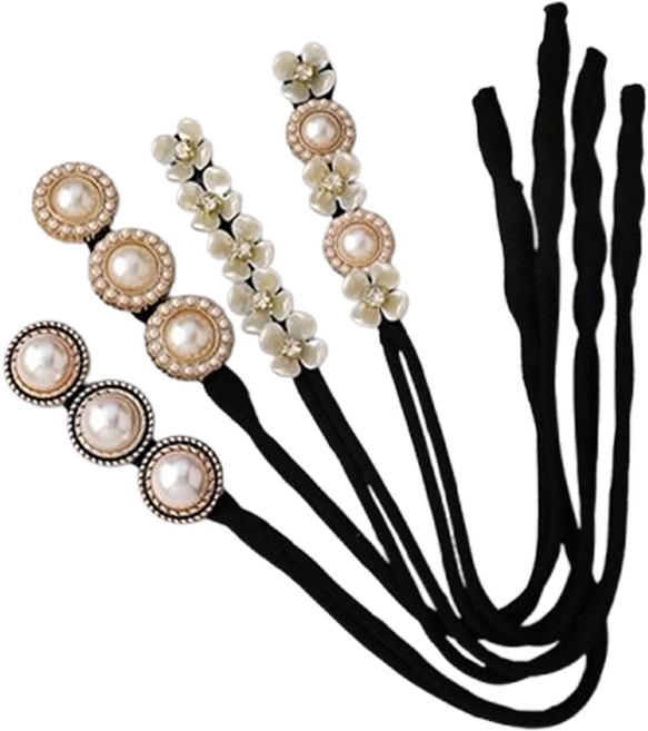 시우리빙 올림머리 똥머리 당고밴드 4개 세트, 1개, 4P 세트