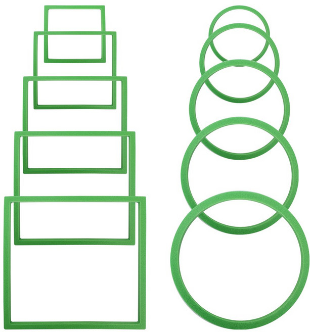 물고기 먹이 링 수족관 플로팅 식물 링 피딩트레이 수족관 열대어 피딩링 10개(원형 사각형)