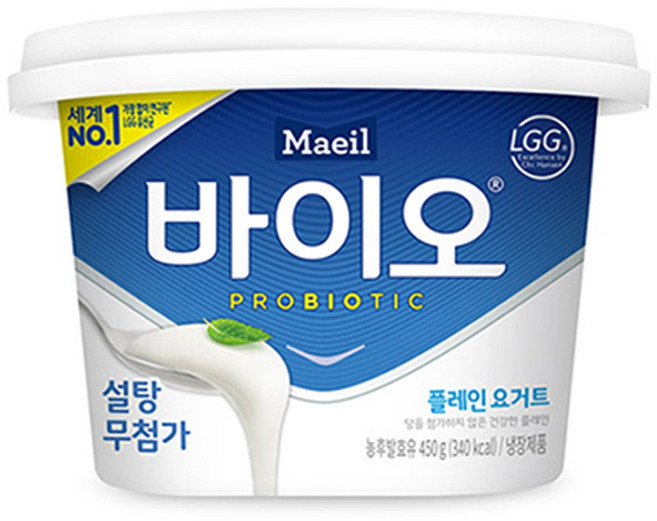매일유업 바이오요거트 플레인 450g, 6개