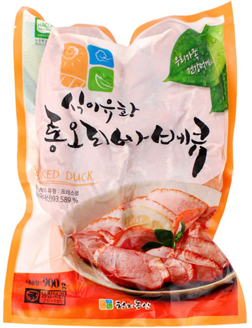 천지농산 유황통오리훈제 900g, 2개