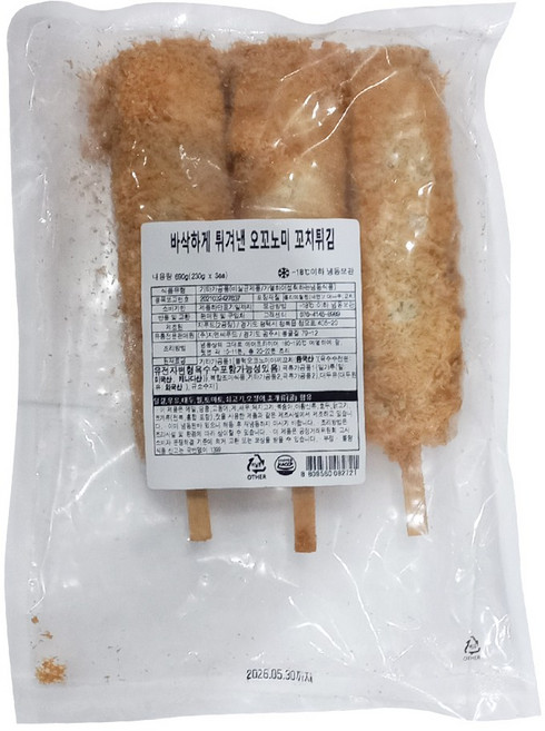 [인생건어물] 오코노미 꼬치 튀김 690g, 10개