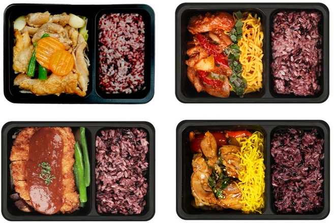 [샐러드보울] 넉넉소반 흑미밥 4종 세트 프리미엄 직장인 혼밥 도시락, 1.398kg, 1세트, 흑미4종