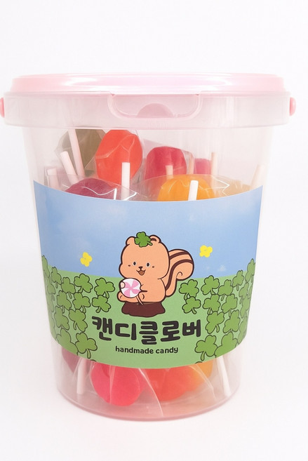 캔디클로버 아기 사무실 간식 베이비팝 막대사탕 10가지맛 천연색소 천연향료 수제캔디 화이트데이 어린이날 단체선물, 25개, 5g