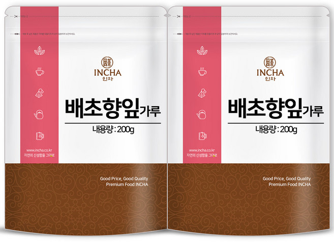 인차 국산 배초향 가루 분말 곽향 방아잎 파우더, 2개, 200g