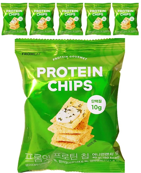 프롬잇 프로틴칩 어니언랜치, 6개, 40g - 쿠팡