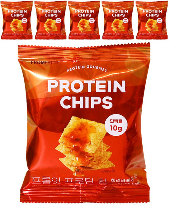 프롬잇 프로틴칩 칠리바베큐, 40g, 6개