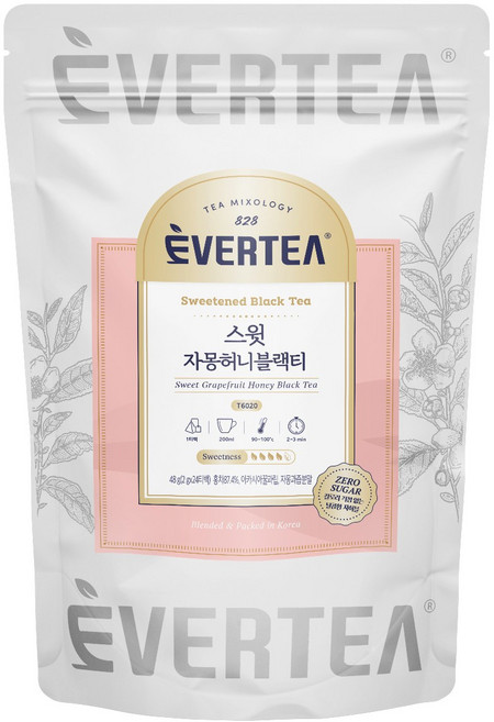 에버티 스윗 자몽허니 블랙티 티백, 2g, 1개, 24개입