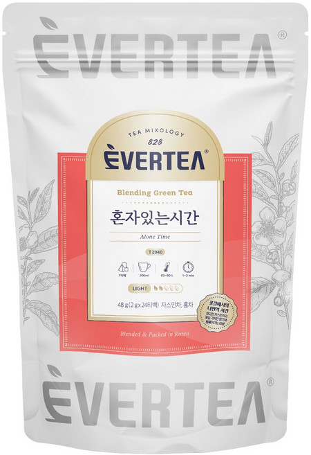 에버티 혼자있는시간 24티백 리필팩 홍차 블렌딩티 삼각티백, 2g, 24개입, 1개