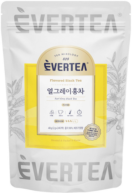 에버티 얼그레이홍차 24티백 리필팩 홍차 블렌딩티, 2g, 1개입, 1개