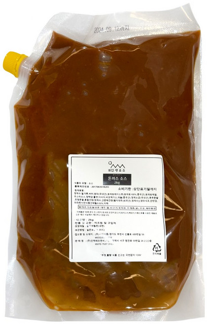 [인생건어물] 안주연구소 돈까스 소스 2kg 보통맛 대용량 업소용, 1개