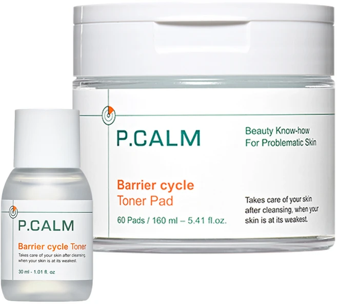 본사정품/쿠팡단독 피캄 베리어사이클 진정 토너 패드 160ml + 베리어 사이클 토너 30ml 기획, 1세트 - 쿠팡