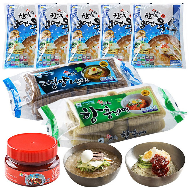 살얼음 동동 평양VS함흥 반반세트 평양물냉면+함흥비빔냉면 10인분, 2개, 1kg