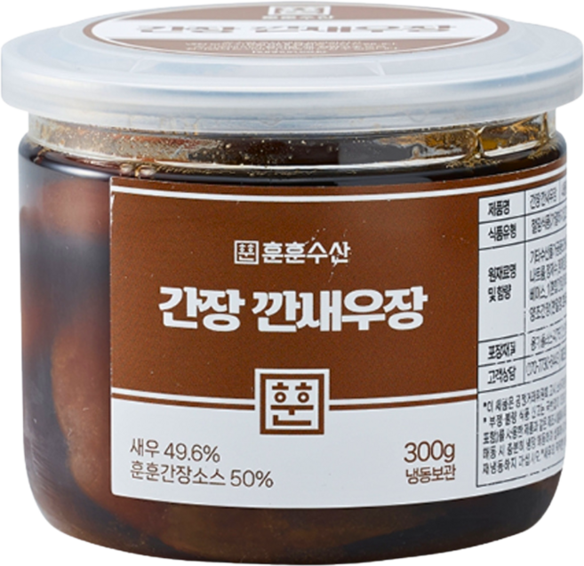 훈훈수산 손질 깐새우장, 4개, 간장 깐새우장 300g