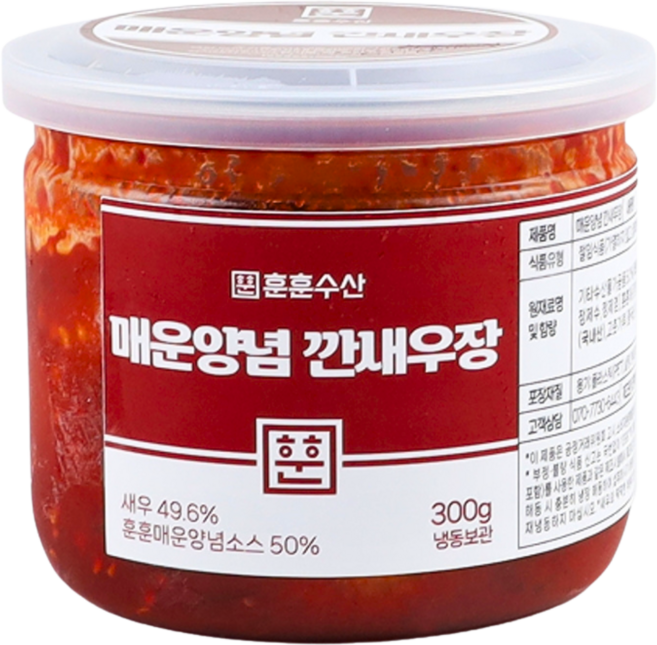 훈훈수산 손질 깐새우장, 4개, 매운 양념 깐새우장 300g