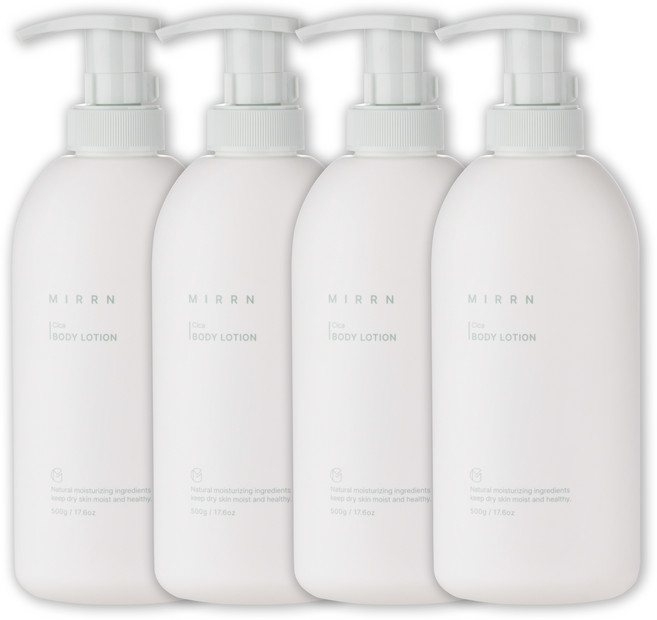 미르엔 바디로션 3+1세트 100시간 보습인증 끈적임없는 고보습 임산부 등드름 문제성피부 닭살 뱀살 건조피부 민감성, 4개, 500g