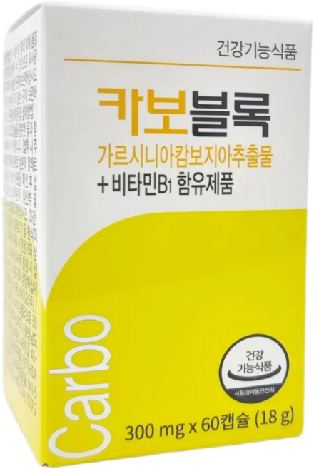 카보블록 체지방관리 다이어트 보조제 18g, 60정, 1개