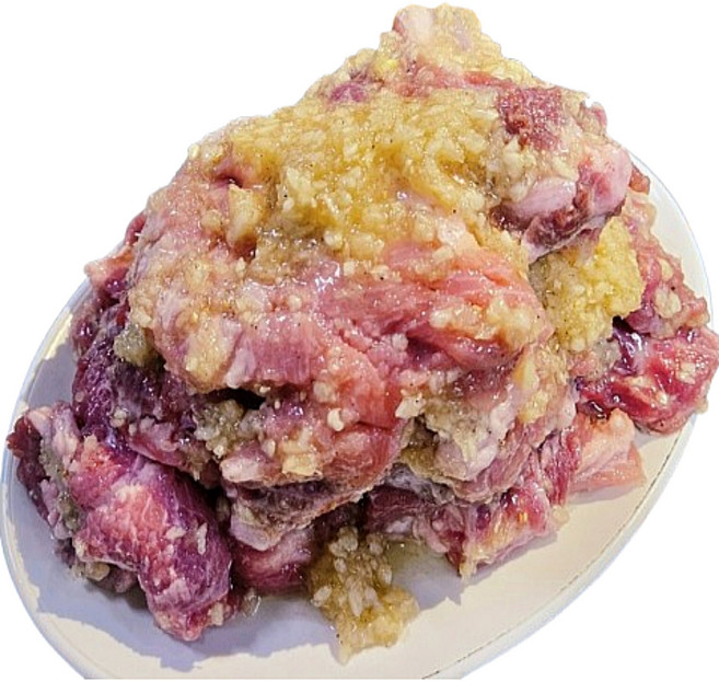 두꺼비숯불생갈비 전통 프리미엄 수제 마늘 양념 돼지갈비 국내산, 1개, 600g