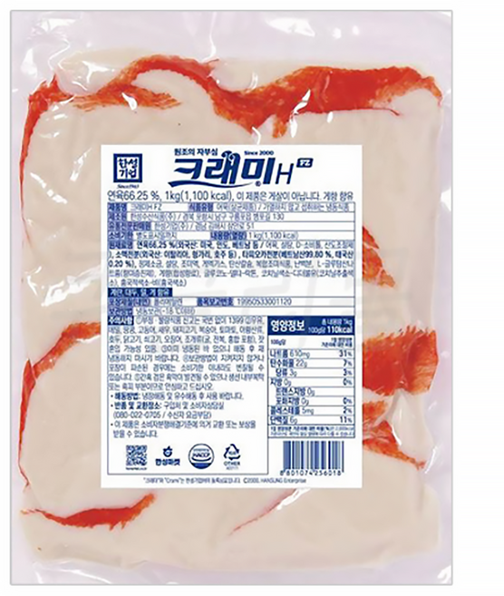 한성기업 크래미 H FZ (1kg)/게맛살, 1kg, 1개