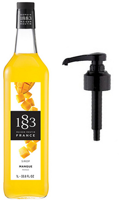 1883 망고시럽 + 범용시럽펌프(로고X), 1L, 1개