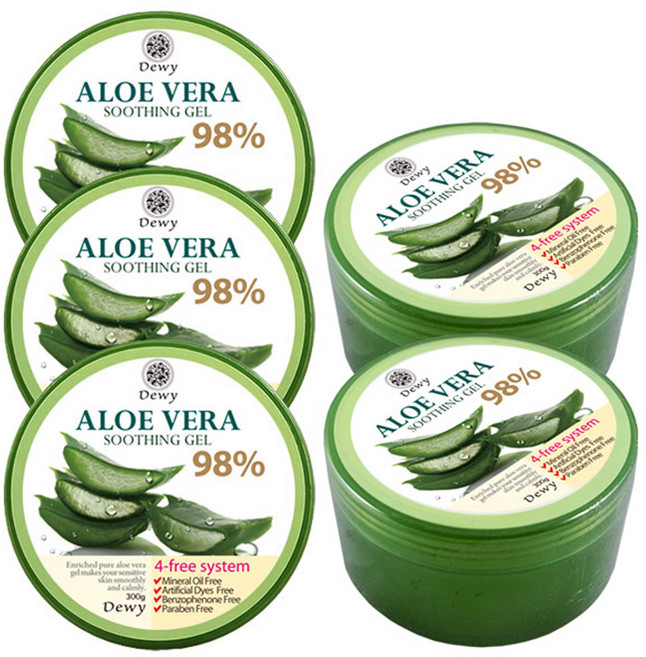 듀이 Dewy 리얼촉촉 알로에베라 수딩젤 300g (5개) 알로에수딩젤 알로에겔 알로에젤, 5개