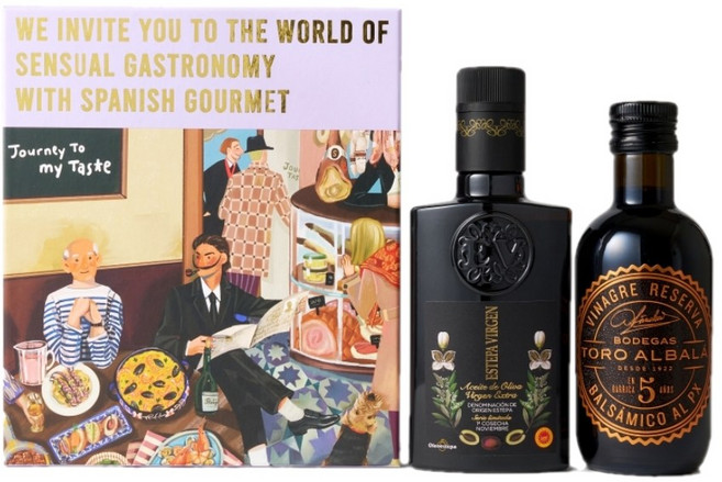 스페인 테이스티 저니 라이트 3호 5년산 발사믹식초 + 올리브오일 선물세트 250ml, 1개