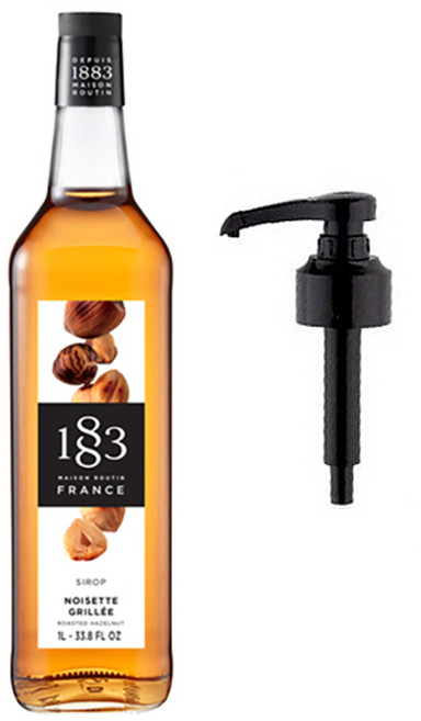 1883-헤이즐넛시럽1L x2 + 1883-시럽펌프, 1L