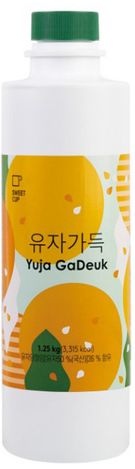 스위트컵 유자가득 농축액, 6개, 1.25kg