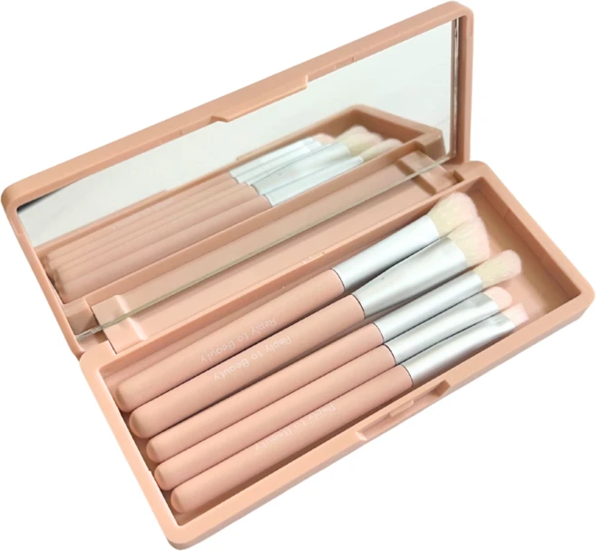 오리툴즈 아이 메이크업 브러쉬 세트 + 거울 케이스 / 휴대용 미니 브러쉬 5종, 2개, 수량 - 쿠팡