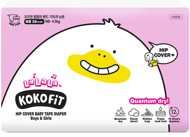코코핏 랄랄라 밴드형 기저귀 뉴본(공용), 신생아용(NB), 36매