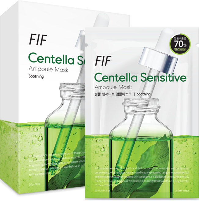 FIF 병풀 센서티브 앰플 마스크 팩, 10개입, 1개