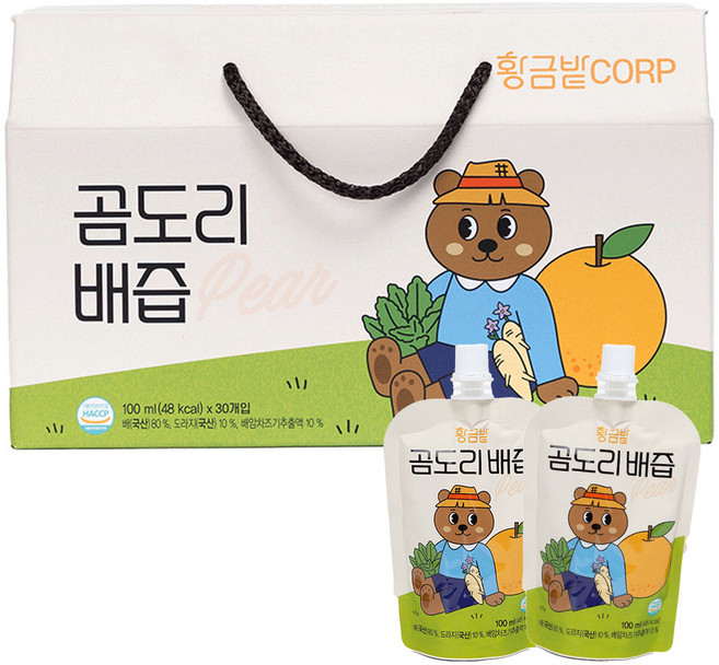 황금밭 곰보배추 도라지 배즙, 100ml, 30개