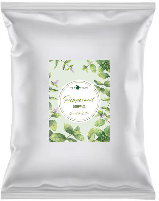 [티스페이스] 프리미엄 페퍼민트 허브차 대용량 1kg 카페용 업소용, 1개, 1개입