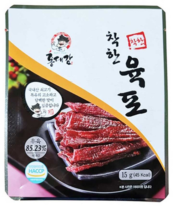 홍대감 착한육포 국산 소고기육포 간식 안주, 15g, 20개