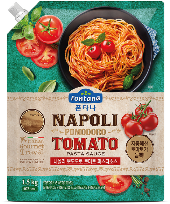 폰타나 나폴리 뽀모도로 토마토 파스타소스, 1.5kg, 1개