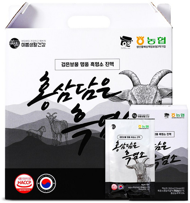 미쁨생활건강 홍삼 흑염소진액, 70ml, 30개