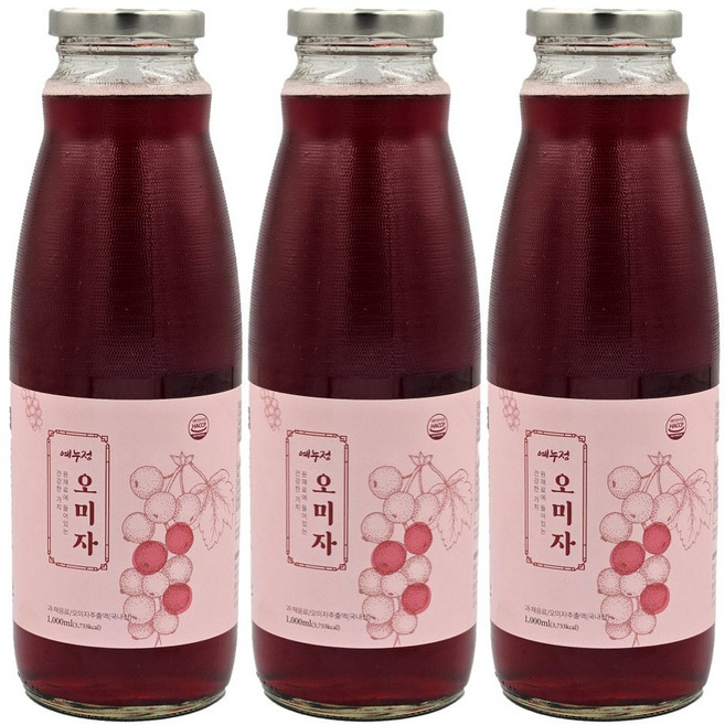 예누정 문경 오미자청 원액 차 즙, 1개, 4개입, 1L