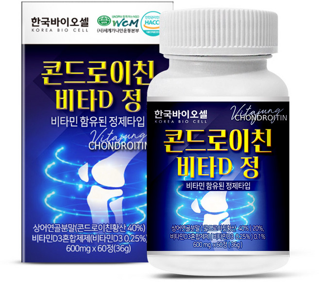한국바이오셀 콘드로이친 비타D 정, 36g, 2개