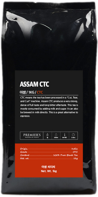 프리미어스 루즈티 아쌈 CTC 홍차, 1kg, 1개, 1개입