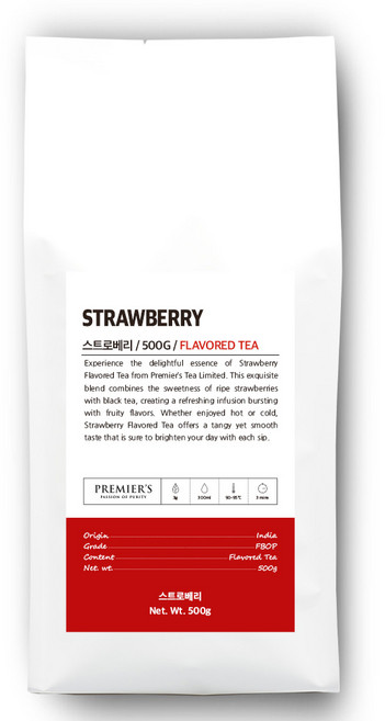 Premier's 散裝草莓紅茶, 500g, 1個, 1入