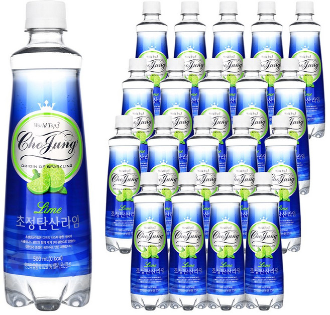 초정탄산수 라임, 500ml, 20개