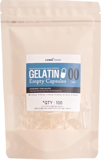 [식약처허가] 젤라틴 공캡슐 비스프리 할랄 인증 실리카겔 약통 포함, 투명1000mg, 1개, 100정 - 쿠팡