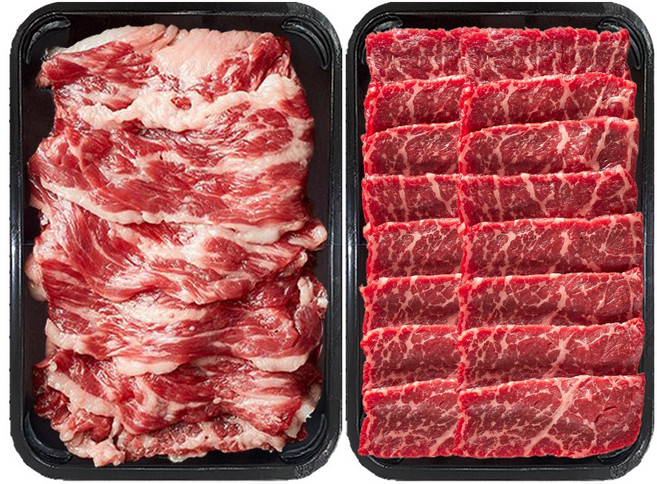 우메종 1++ 투뿔 마블링 가득 한우 차돌박이 200g+육사시미 200g, 200g