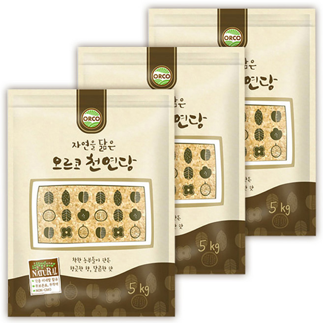 비정제 천연당 5kg 원당 사탕수수100%, 3개