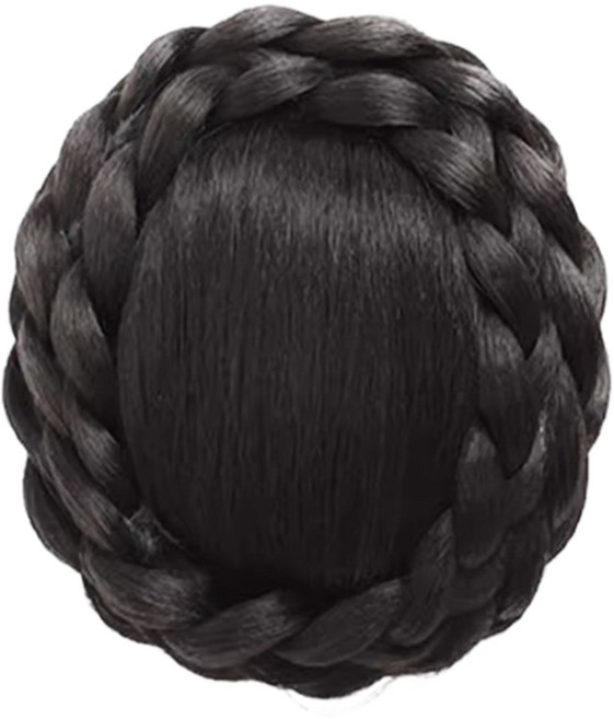 하이유니 엘레강스 프린세스 똥머리 만두머리 당고머리 가채 올림 머리 헤어 피스 부분 가발, #1, 1개