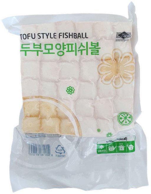 랜시푸드 두부모양피쉬볼 1box(500G x 12PK)(아이스박스+냉매제포함가격), 500g, 12개