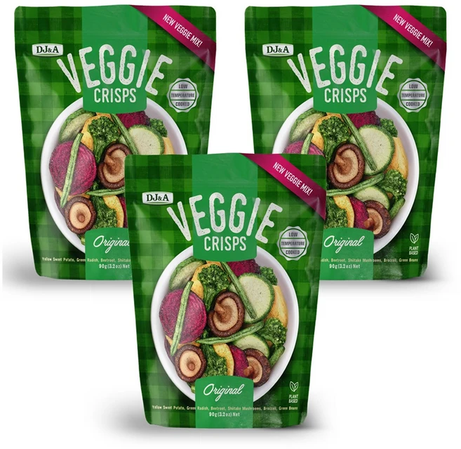 디제이앤에이 베지크리스프 오리지널 스낵, 90g, 3개 - 쿠팡