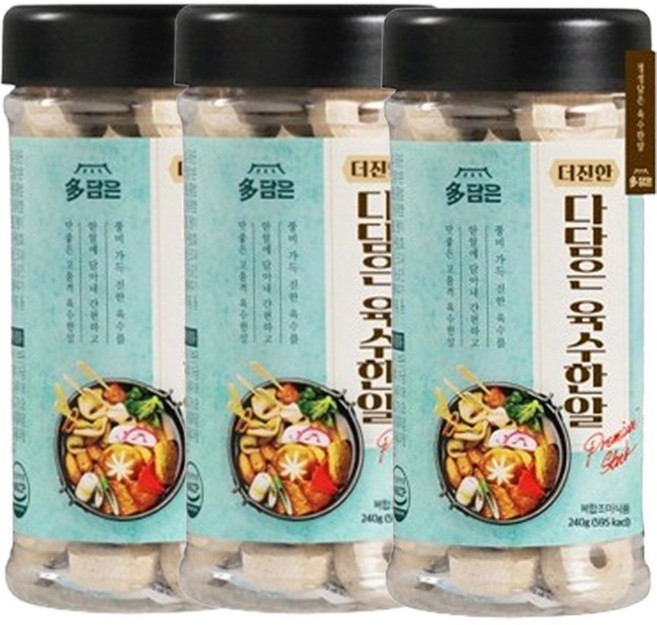 다담은 더진한 육수한알 멸치맛, 240g, 3개