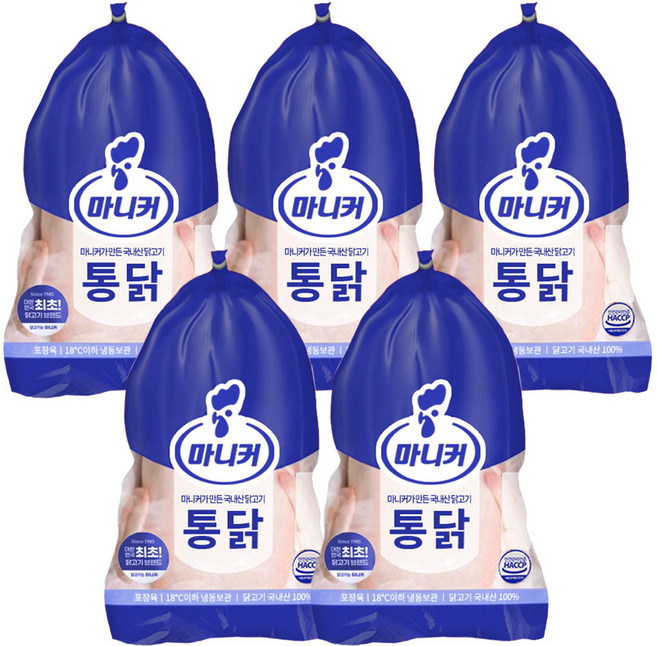마니커 삼계 55호 530g 냉동 삼계탕용 통닭, 5개
