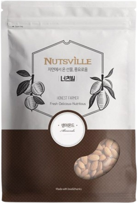25년 햇 너츠빌 생 아몬드 1kg, 1개