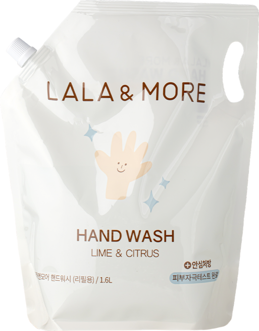 라라앤모어 라임시트러스 비건 핸드워시 리필용, 1개, 1.6L